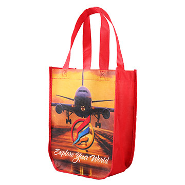 Yuma Sublimated Non-Woven Curve Bottom Tote - HPG Brands