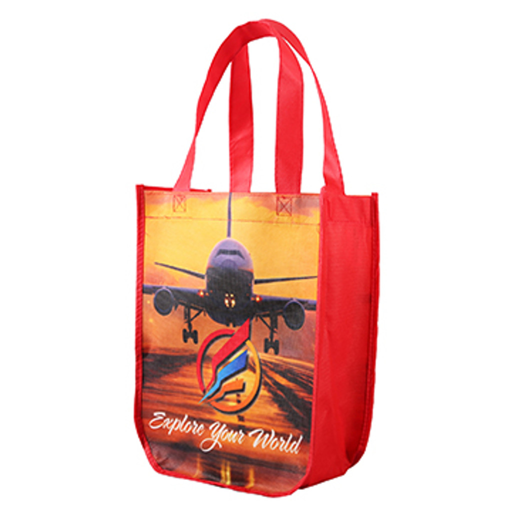 Yuma Sublimated Non-Woven Curve Bottom Tote