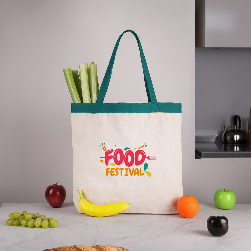 12oz Cotton Canvas Tote Bag: 17.5" W X 16" H