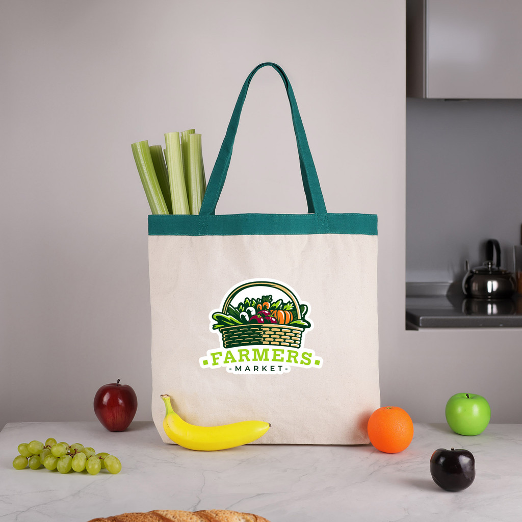 12oz Cotton Canvas Tote Bag: 17.5" W X 16" H
