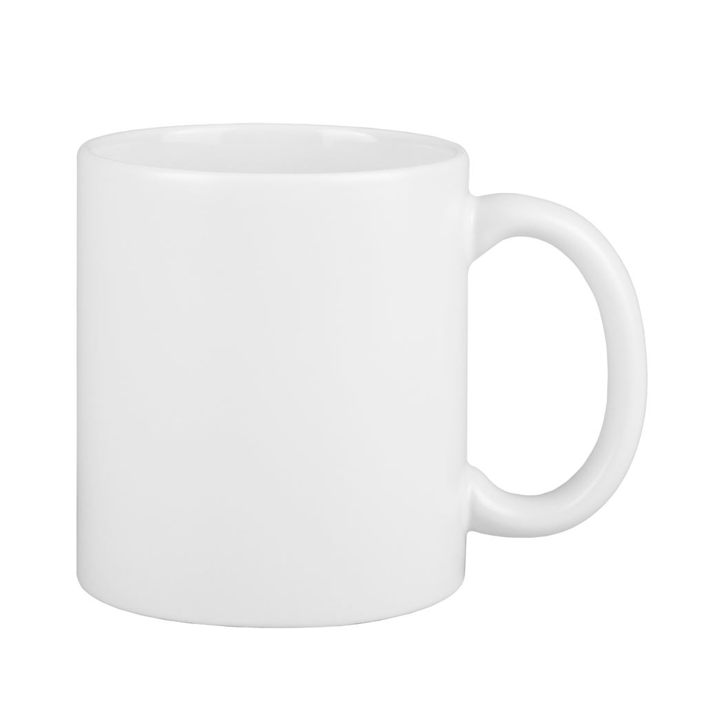 Full Color 11 Oz White Matte Ceramic Mug