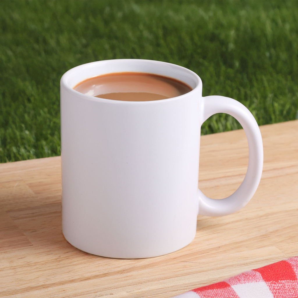 Full Color 11 Oz White Matte Ceramic Mug