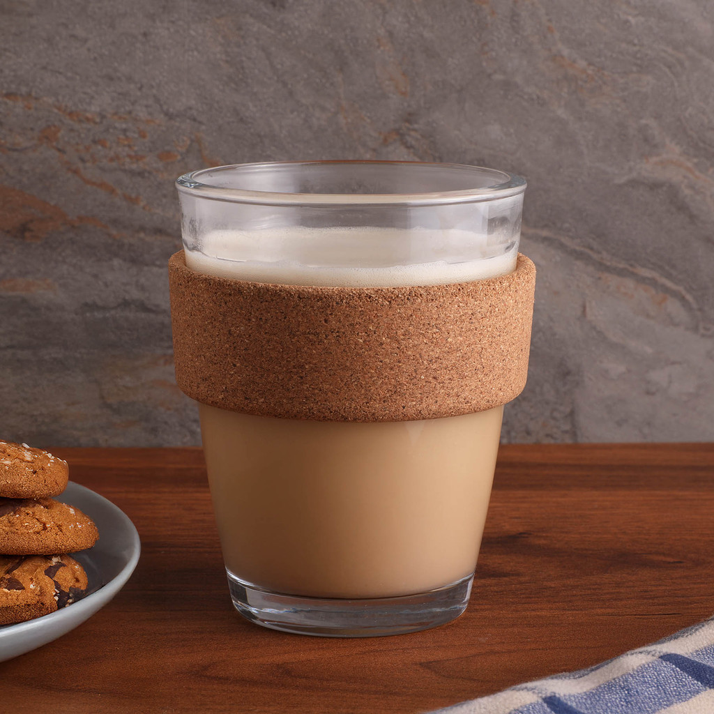 11.8 oz Glass & Cork To-Go Tumbler