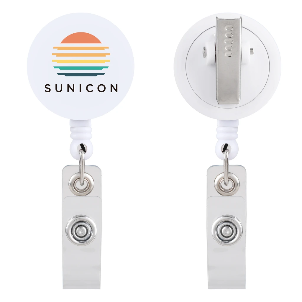 Id Buddy Round Retractable Swivel Badge Reel