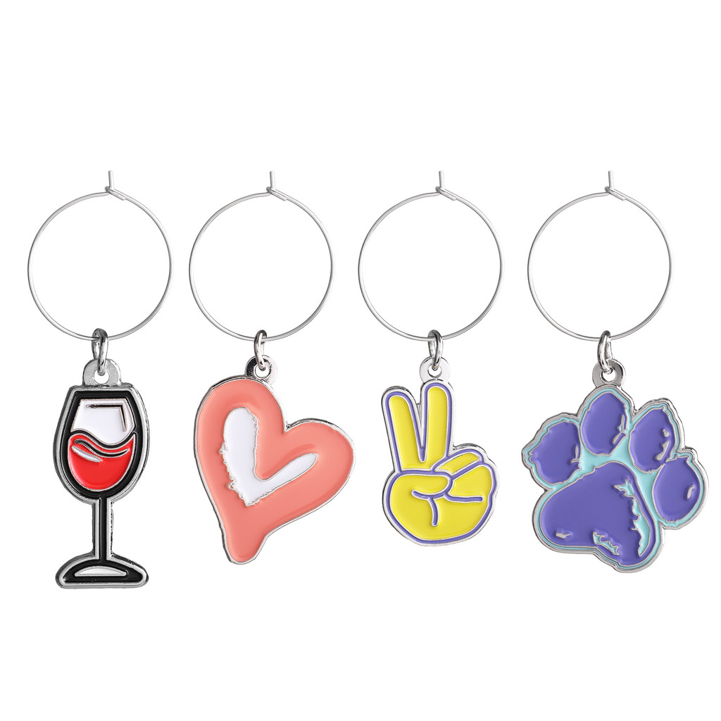 Set Of 4 Wine Charms