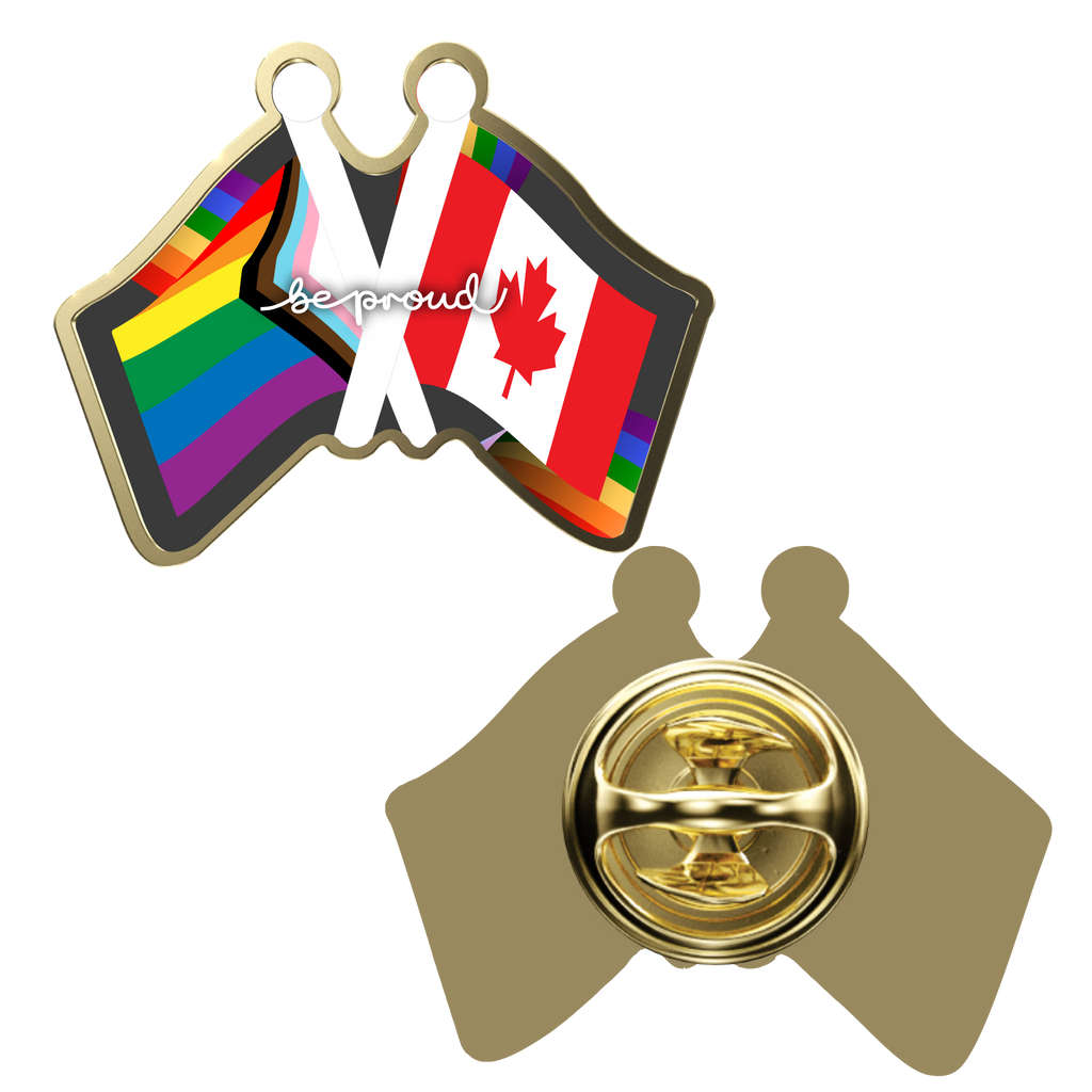 Digistock Lapel Pins: Double Flag