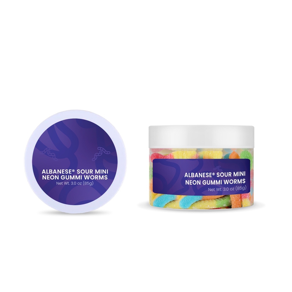 Albanese® Sour Mini Neon Gummi Worms: Small Jar