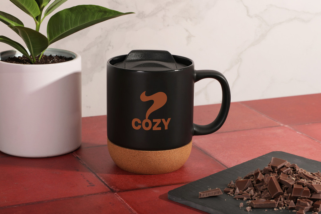 Mesa 11 Oz Ceramic Mug With Cork Bottom