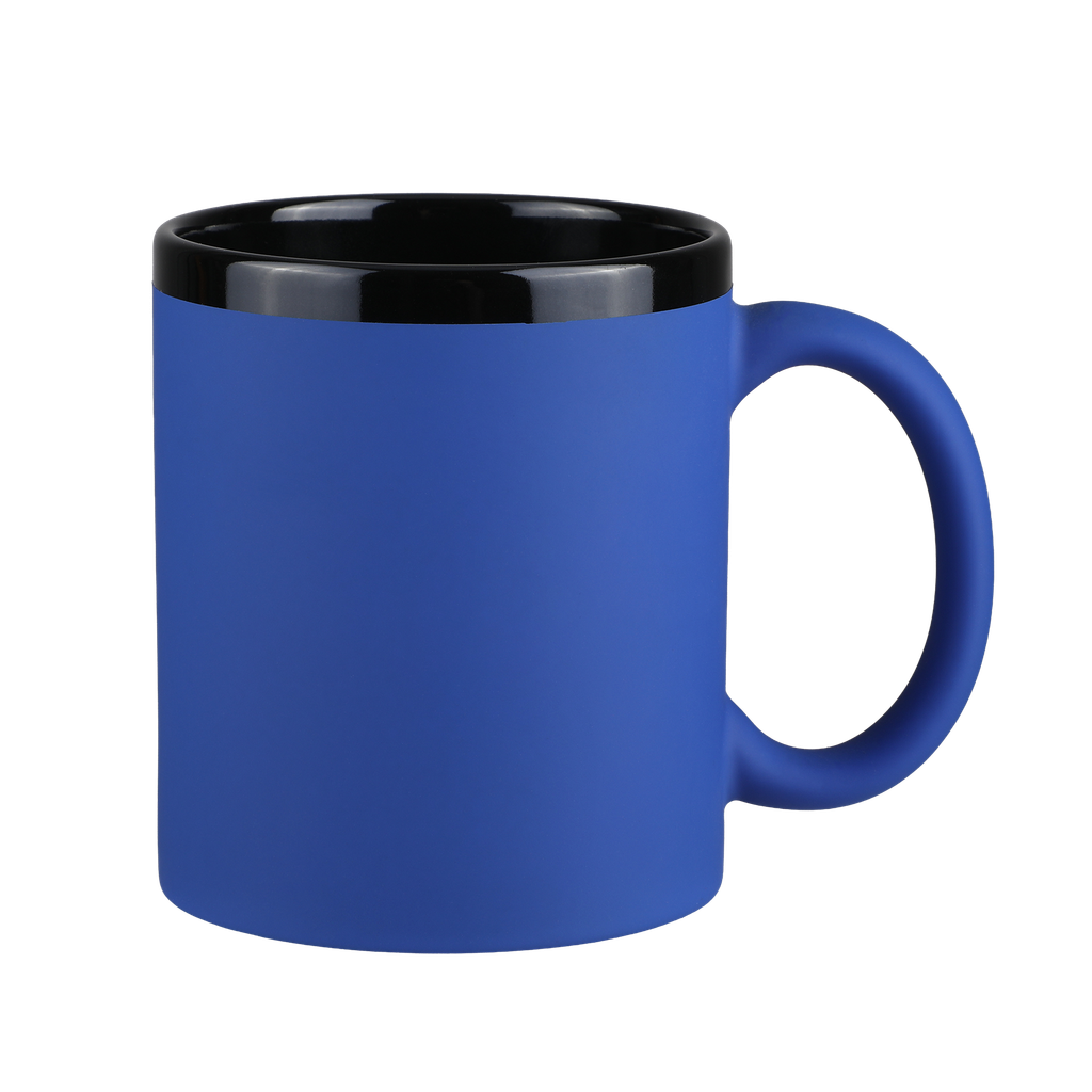 Lano Black 11 Oz Soft Touch C Handle Mug