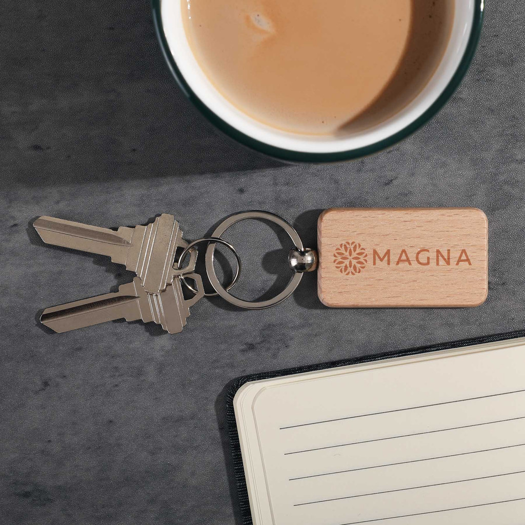Oak Rectangular Keytag