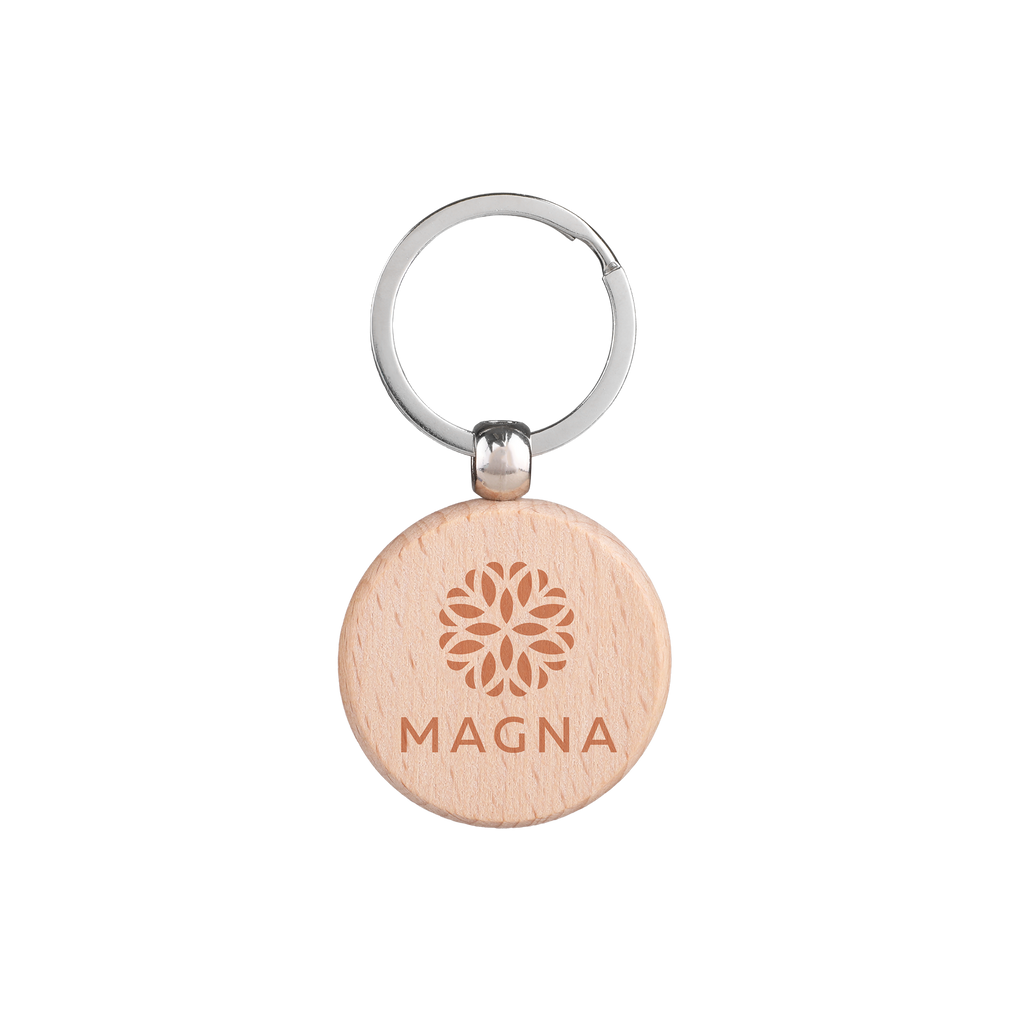 Oak Round Keytag