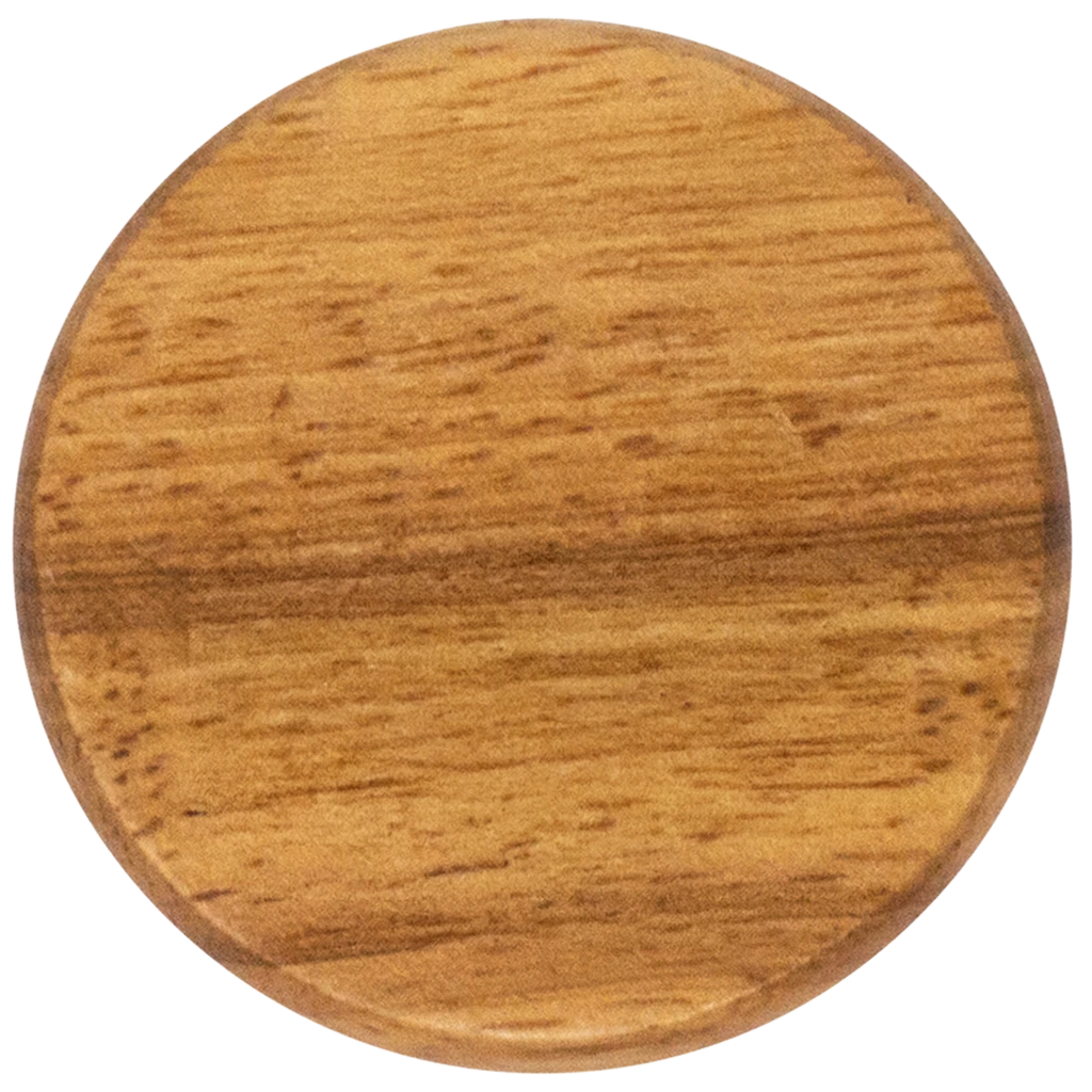 Round Wood Bottle Opener with Back Metal Jaw