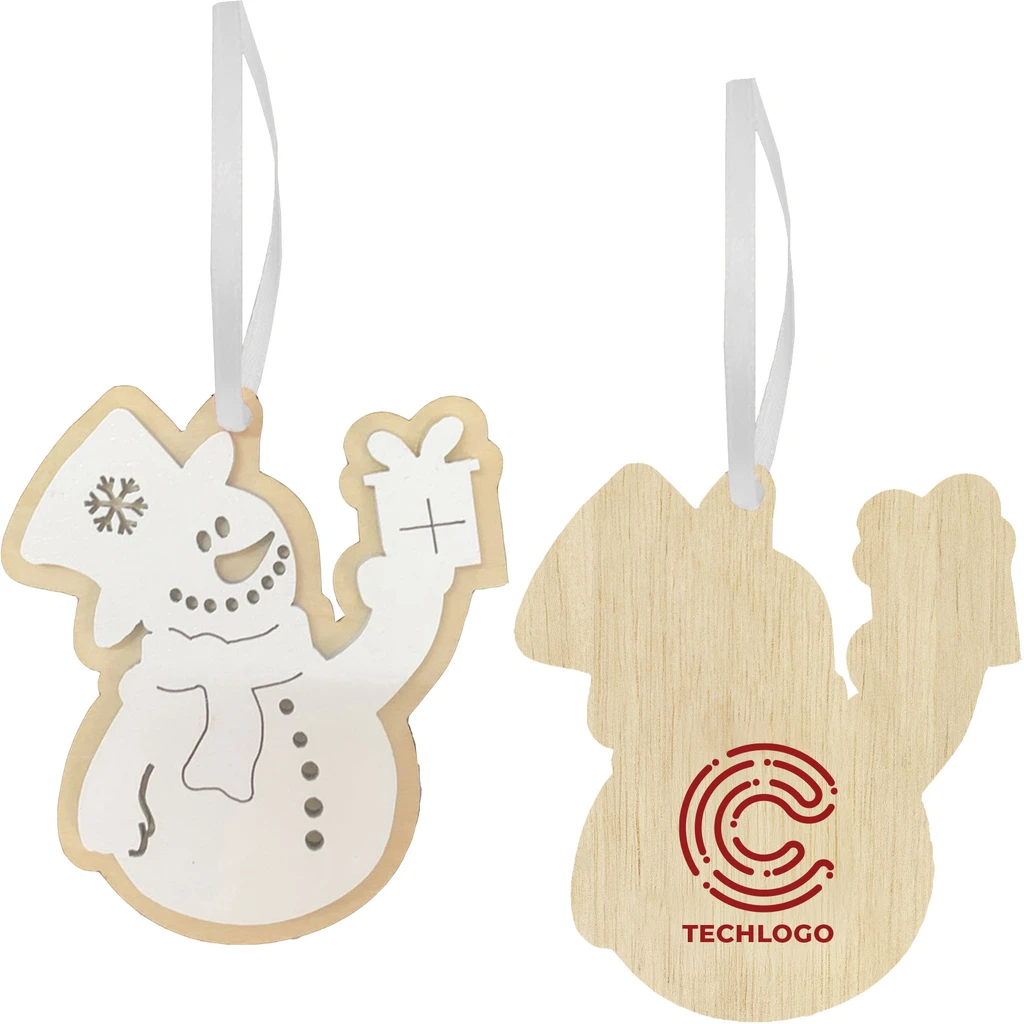 Snowman Layered Wood Ornament