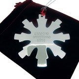 Shiny Zinc Cast Ornament: 3" W x 3" H