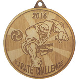 Wood Medals: 3" W x 3" H