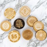 Wood Poker Chips: 1 Side Imprint