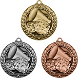 Stock Small Academic & Sports Laurel Medals: Cheerleading