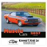 Muscle Cars Wall Calendar: 2027 Spiral Bound