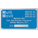 Metal Plates & Signage: 30-40 sq. in.