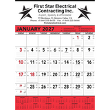 Commercial Contractor Calendar: Red & Black 2027