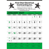 Commercial Contractor Calendar: Green & Black 2027