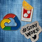 Diestruck Soft Enamel Lapel Pins: 3/4" W X 3/4" H