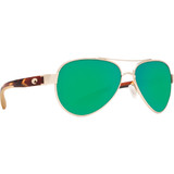 Costa Del Mar Loreto Sunglasses(Frame) Rose Gold; (Lens) Green Mirror, 580P