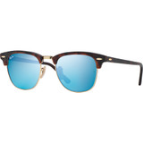 Ray-Ban Clubmaster Flash Lens Classic Sunglasses: Blue 51/21/145