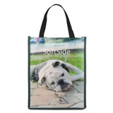 100 GSM PET Tote Bag: 8" W x 10" H x 4" D