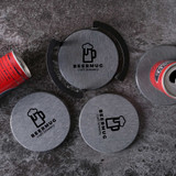 Relic Diatomite Coaster: 4 Pc Set In Metal Stand