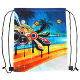 210D Drawstring Bag 2 Sides Full Color Printed: 14" x 17"