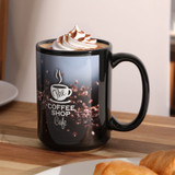 Full Color 15 Oz. Black Ceramic Mug