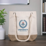 12 Oz. Astoria Cotton Canvas Tote With Jute Bottom