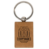 Rectangular Wood Keychain