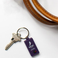 PVC Fob with Keyring or Zipper Pull: 1 1/2" W x 1 1/2" H