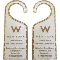 Custom Wood Door Hangers: 2 sided