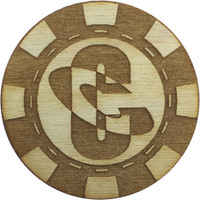 Wood Poker Chips: 1 Side Imprint