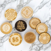 Wood Poker Chips: 1 Side Imprint