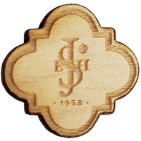 Wood Lapel Pins: 3/4" W x 3/4" H