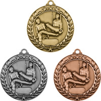 Stock Small Academic & Sports Laurel Medals: Men's Gymnastics