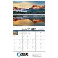 American Scenic Wall Calendar: 2027 Stapled