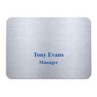 Aspen Metal Name Badge (Custom sized between 6 and 9 sq. in.)