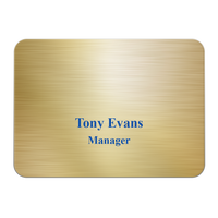 Aspen Metal Name Badge (Custom sized between 6 and 9 sq. in.)