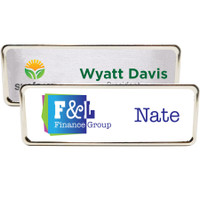 Columbus Express Metal Name Badge (standard 3 x 1)