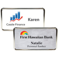 Columbus Express Metal Name Badge (standard 3 x 1-5/8)