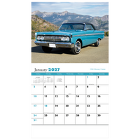 Muscle Cars Wall Calendar: 2027 Stapled