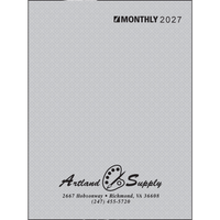 Ruled Monthly Desk Planner Stitched to Paper Cover