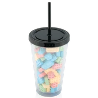 500 Ml. (17 Fl. Oz.) Double Walled Tumbler With Straw