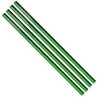 Straight Stainless Steel Straws: Set of 4 in Green