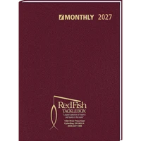 Ruled Monthly Format Stitched To Cover Desk Planner: 32 Page Planner 2027